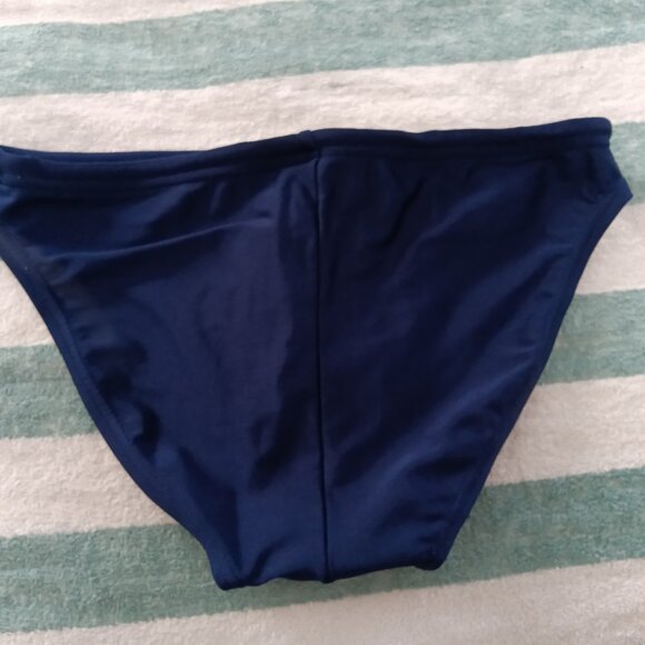(*) VINTAGE 1" SIDES SPEEDO SWIM BRIEF, SIZE 30", NAVY BLUE - (Pre-owned) - Picture 2 of 8